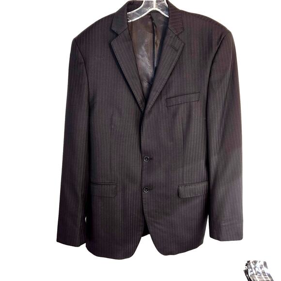 Calvin Klein 42L Men's Blazer Gray Suit Coat Sport Jacket 2 Buttons 42 Long - Picture 2 of 6